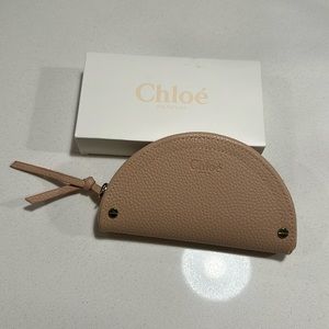 Chloe Beige Pink Wallet Pouch